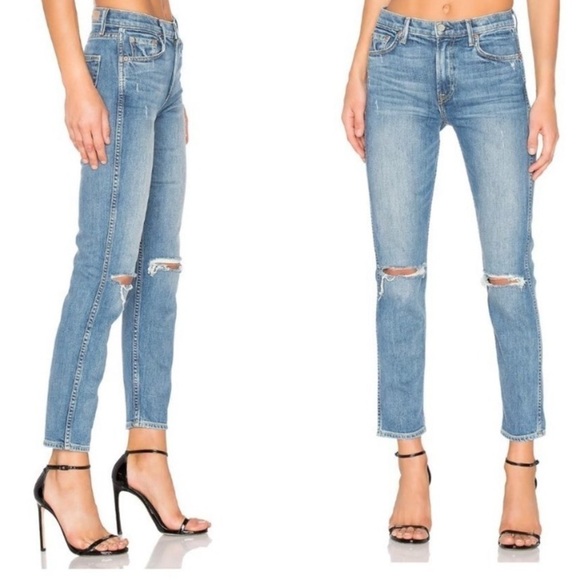 GRLFRND Naomi Distressed Straight Leg Ankle Jeans 26 - Picture 1 of 12